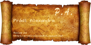 Prádl Alexandra névjegykártya